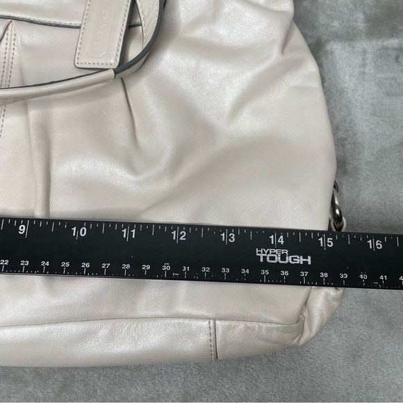 Coach Ashley Carry All Shoulder Bag in Pearl with Matching Wallet F15513 Set - Picture 9 of 16